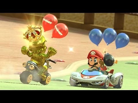 Mario Kart 8 Deluxe - Bob-omb Blast - All Courses (2 Players)