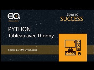 [PYTHON] - Tableau avec Thonny