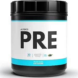 TEDCo Pre Workout Powder - All Natural Preworkout for Men, Zero Artificial Sweeteners - BCAA, Creatine, Beta Alanine, L-Citrulline - 30 Full Servings (Blueberry Bomb)