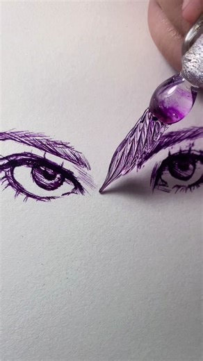 ASMR using glass dip pen