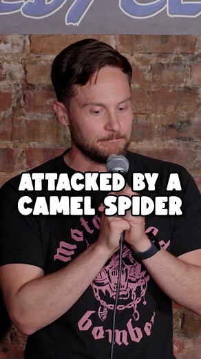 129K views · 76K reactions | Attacked by a Camel Spider  #funnystory #camelspider #desert #standupcomedy #standup  @2buffoons ✂️ @nicolelyonsproductions | ZoltanComedy | Facebook
