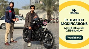 1.1K views · 594 reactions | Check out this review of modified Suzuki GS150! This custom build looks like a sleek, blacked-out classic and roars with a sound reminiscent of a Triumph. Watch till the end for a complete breakdown of the modification journey, including the cost of each upgrade! Buy Bikes on OLX: https://bit.ly/2Skt30G #suzukigs150 #modifiedgs150 #triumph #classicbikes #olxmotors | OLX Motors | Facebook