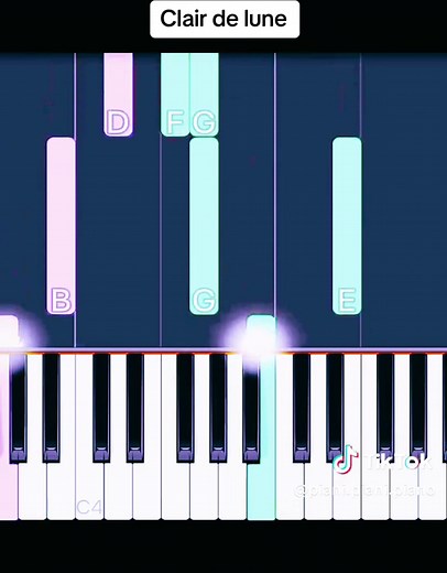 Claude Debussy: Clair de lune Easy Piano Tutorial