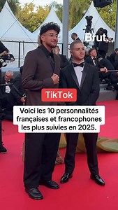 Les 10 personnalités françaises et francophones les plus suivies sur TikTok en 2025. | Brut