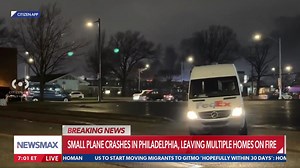 138K views · 1.6K reactions | BREAKING: A small plane has crashed in Philadelphia, according to local affiliates, with multiple casualties reported in addition to fiery damage to homes in the area. Bob Brooks updates with the latest on NEWSMAX. | NEWSMAX | Facebook