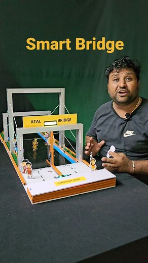 Devam Project on Instagram: "Smart bridge science project #reels"