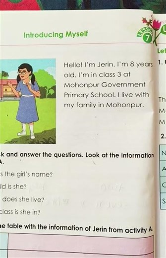 Introducing Myself # Class3#english #Lesson7#page15
