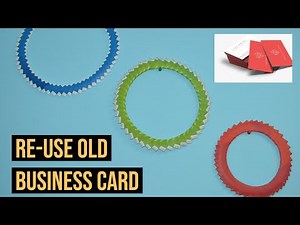 Re-use Old Business Card/Old Business Card Craft/Visiting Card Wreath/photo frame/DIY/saidas craft