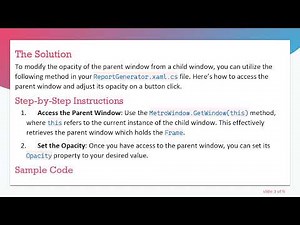 Adjusting Parent Window Attributes in WPF with Button Click