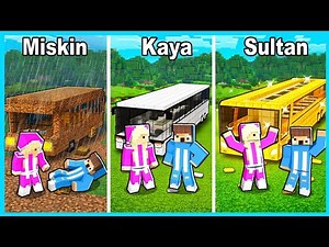 MIPAN & ZUZUZU NAIK BIS MISKIN VS BIS SULTAN KAYA RAYA DI MINECRAFT SURVIVAL!