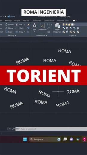 TORIENT #autocad #autocadtips #autocad2d #autocadtutorial | Roma Ingeniería