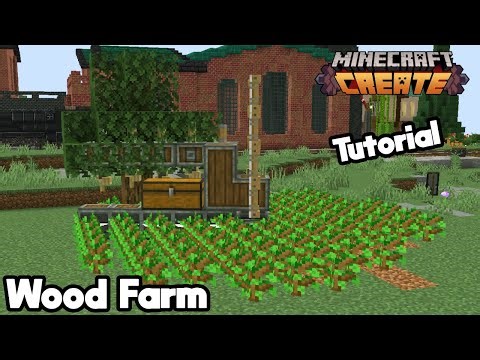 Wood/Tree Farm | Create Mod Minecraft Tutorial