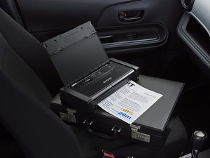 Epson's WorkForce WF-100 includes a rechargeable battery and is the world's smallest/lightest mobile printer