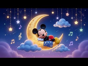 Mickey Mouse Sleep Music on Moon 🌙🐭 | Deep Sleep Lullaby for Babies & Kids 💤