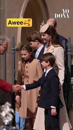 Princess Kate and Prince Louis funny moments at Easter Sunday #shorts #princelouis #katemiddleton
