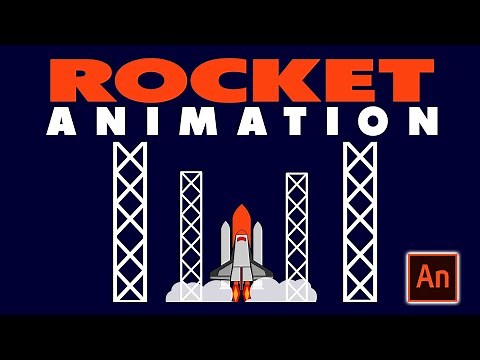 Learn Adobe Animate Tutorial 27 - Rocket Animation Tutorial | How to Animate Rocket in Animate