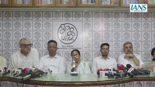 Kolkata, West Bengal: Outgoing West Bengal CM Mamata Banerjee says, "When we won for the first time, anyone should get harassed....We didn't touch a single party office of CP(I)M...After the first round, you started saying BJP is getting 200, 195. You didn't wait up to the final result. You didn't wait to see the 5th round, 6th round. And after that campaigning with the press media, the BJP went to the inside of the polling station. And they started beating the people, beating the counting agent