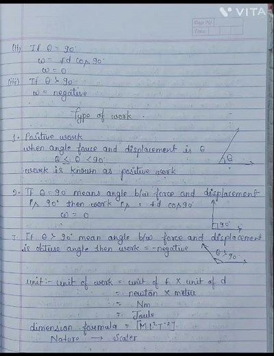 "Work Energy and Power" chapter 4 physics class 11 notes #shorts #viralshorts