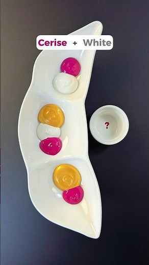 Cerise + White and Gold Color Mixing Together 🎨😍 #colormix #painting #satisfying