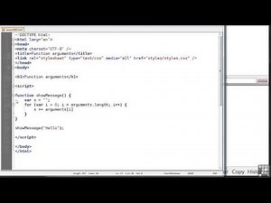 Javascript Programming Tutorial | Function Arguments And Returns