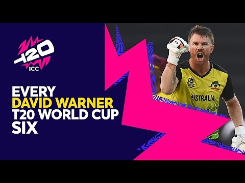 Every David Warner six at the T20 World Cup