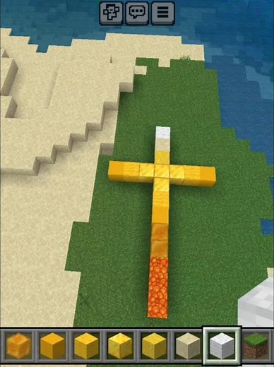 tutorial how build a cross in minecraft