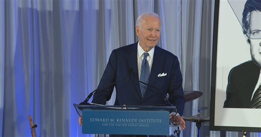 Biden calls on Americans to challenge Trump administration as he receives award in Boston