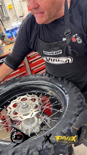 Scoop install @ridedunlop MX ✊🏼💨 Go to our LinkTree in profile for latest podcast, videos, stories & discount links. @ridedunlop @wisecopistoninc @prox_racing_parts @jepistons @fmf73 @decalworks @odi_moto @unifilter @worksconnection @rekluse_motorsports @cometicgasket @klotz1959 @mxplastics @cardosystems @vintco_usa @blasterproducts @arclevers @streamline_brakes @racetechinc #dirtbike #motocross #mx #motorcycle #mx #ktm | Dirt Bike TV