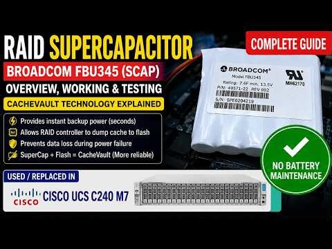 Replacing RAID Supercapacitor in Cisco UCS C240 M7 Server | Broadcom FBU345 SCAP Overview & Testing