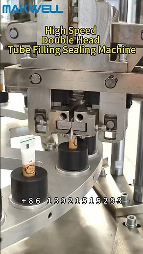 High Speed Double Head Aluminum Tube Filling Sealing Machine #tubefillingmachine