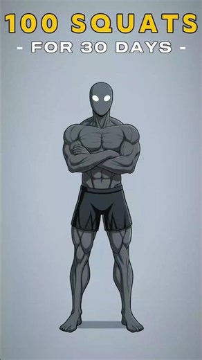 What Happens If You Do 100 Squats a Day for 30 Days? 🔥#shorts