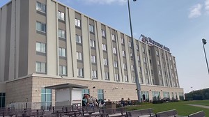 Beautiful morning in Minnesota at Running Aces Casino, Hotel & Racetrack! The hotel (which is right next to the grandstand) has a breakfast each morning and you can sit outside with your coffee and enjoy the horses jogging and training! Minnesota Harness Racing Fans | Heather Vitale