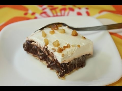 Three Ingredient No Bake Pudding Pie - Chocolate Haupia flavors