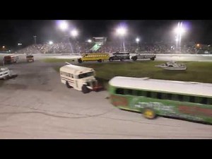 School Bus Figure 8 Race - Auburndale Speedway, FL April 6th 2013