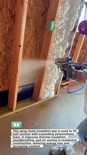 Spray Foam Insulation Gun in Action | Wall Cavity Insulation for Homes | Satisfying Construction