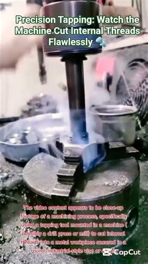 Precision Tapping: Watch the Machine Cut Internal Threads Flawlessly 🔩