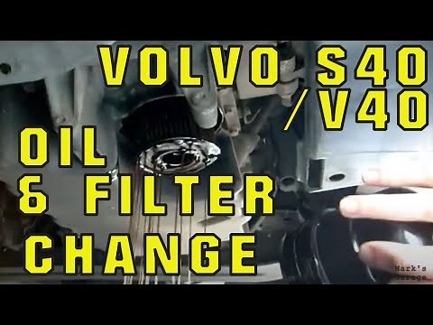 Oil Change and Oil Filter Change. Volvo S40 V40