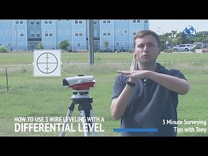 How to use 3 Wire Leveling with a Differential Level | 3 Minute Surveying Tips with Tony