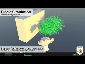 Flock Simulation (Blender Geometry-Nodes)