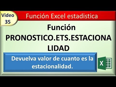35 función Excel estadística: PRONOSTICO.ETS.ESTACIONALIDAD
