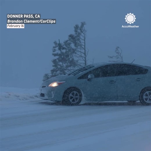Blinding snow near Donner Pass, California, led to dozens of crashes on I-80, closing the highway in both directions. | AccuWeather