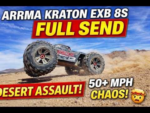 ARRMA KRATON EXB 8S FULL SEND Desert Assault! 50+ MPH Chaos Extreme 8s Power!