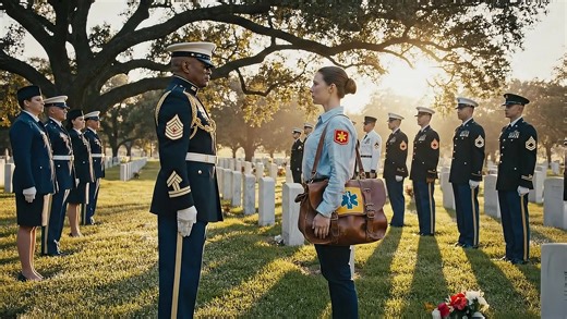 There are moments in the military that expose an uncomfortable truth many people refuse to confront: prejudice doesn’t always come from the outside—it often comes from those wearing the same uniform. That day, at the solemn funeral of a legendary general, a seemingly ordinary woman was stopped at the gate as if she were an intruder. The guards looked her up and down, assessing her in seconds, convinced they had already figured out who she was. No uniform. No insignia. No invitation. Not on the l
