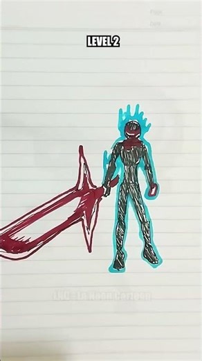 STICKMAN EVOLUTION: Level 1 Scythe to LEVEL 100 SPIKY FIRE ARMOR! 💀⚔️🔥 #drawing #stickman #art