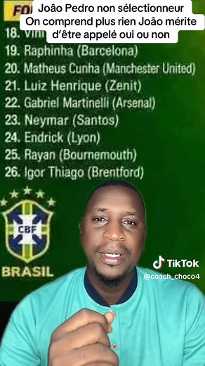 Liste Brésil Coupe du Monde 2026 : Joâo Pedro sélectionné ?
