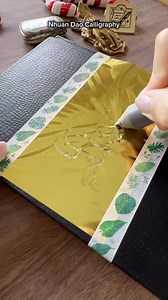 Her Name in Gold Ink… So Simple, So Beautiful #nhuandaocalligraphy #shorts | Nhuan Dao Calligraphy 101