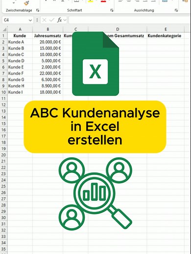 ABC Kundenanalyse in Excel: Schritt-für-Schritt Anleitung