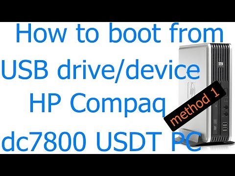 How to boot from USB - HP Compaq dc7800 USDT - method 1 Ep.187