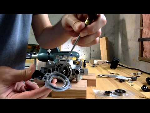 Replace Dewalt DW625 router bearings