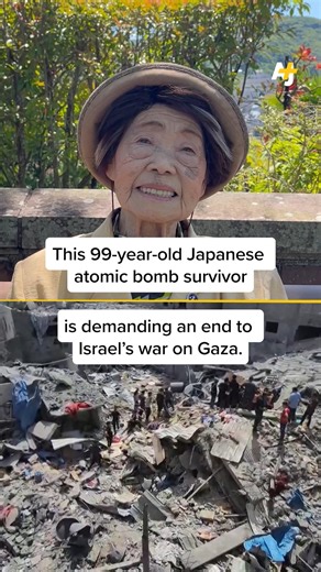 55K views · 2.7K reactions | Atomic bomb survivor Kikuyo Nakamura was 21 years old when her home city of Nagasaki was bombed by the U.S. in August 1945. For almost 80 years, she has pushed for the elimination of nuclear weapons, and an end to wars and conflicts around the world. Now, she’s urging for the bombing of Gaza to cease. | AJ+ | Facebook